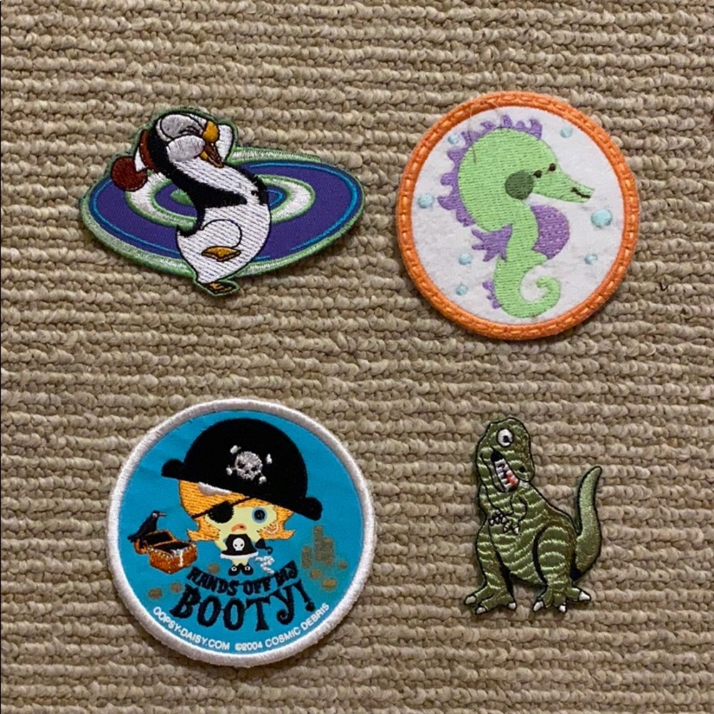 Assorted fun animal & character patches 🦕 🏴‍☠️